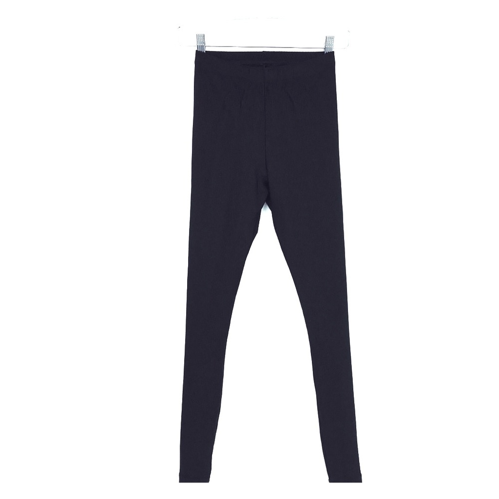 Ribbed Shiny Stretch Leggings American Apparel